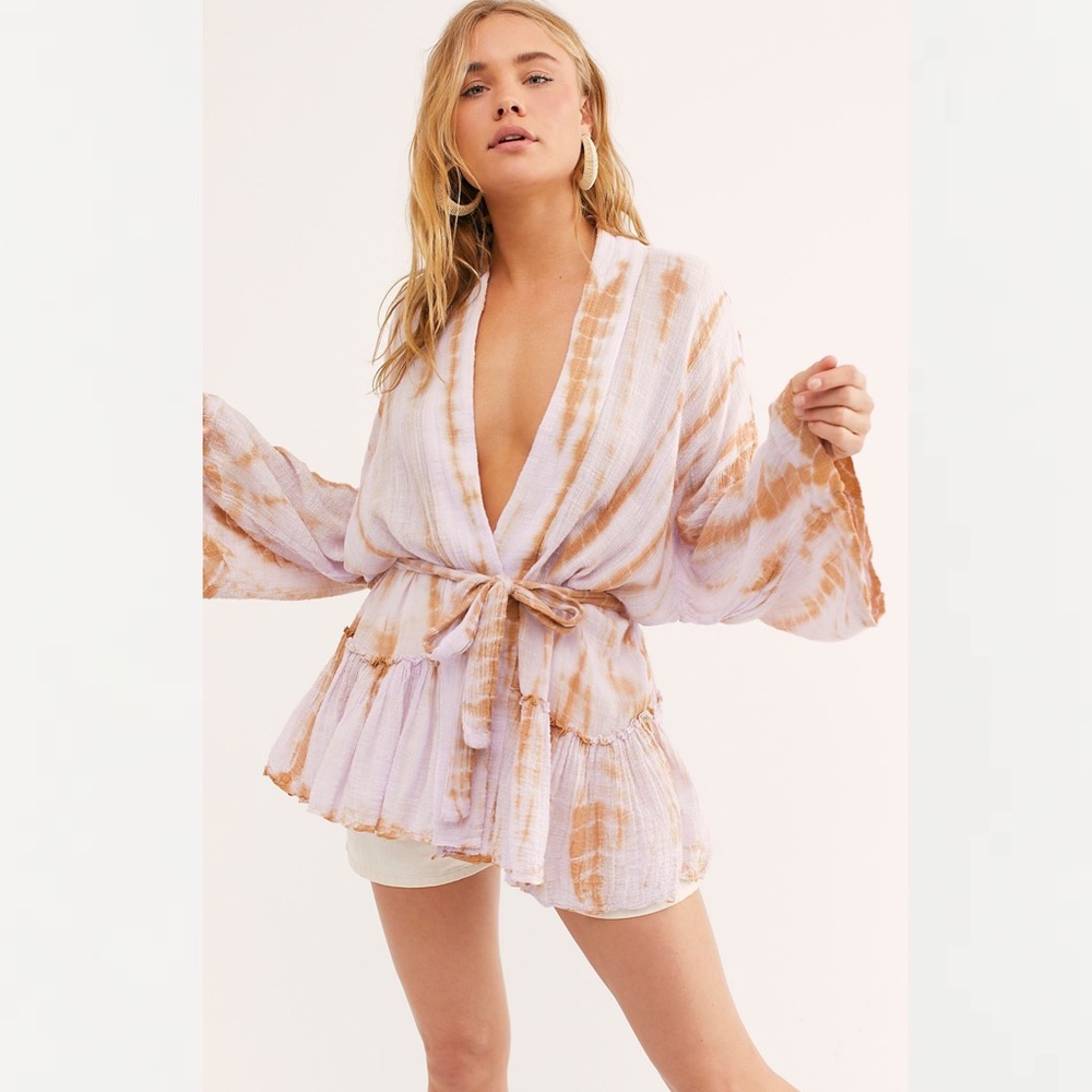 NWT Free People FP One Sasha Tie Dye Kimono